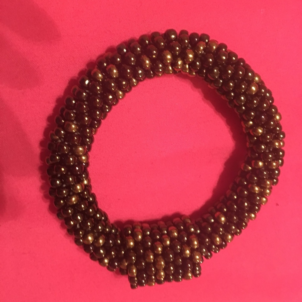 Mary Fisher handmade gold & bronze-encased beads